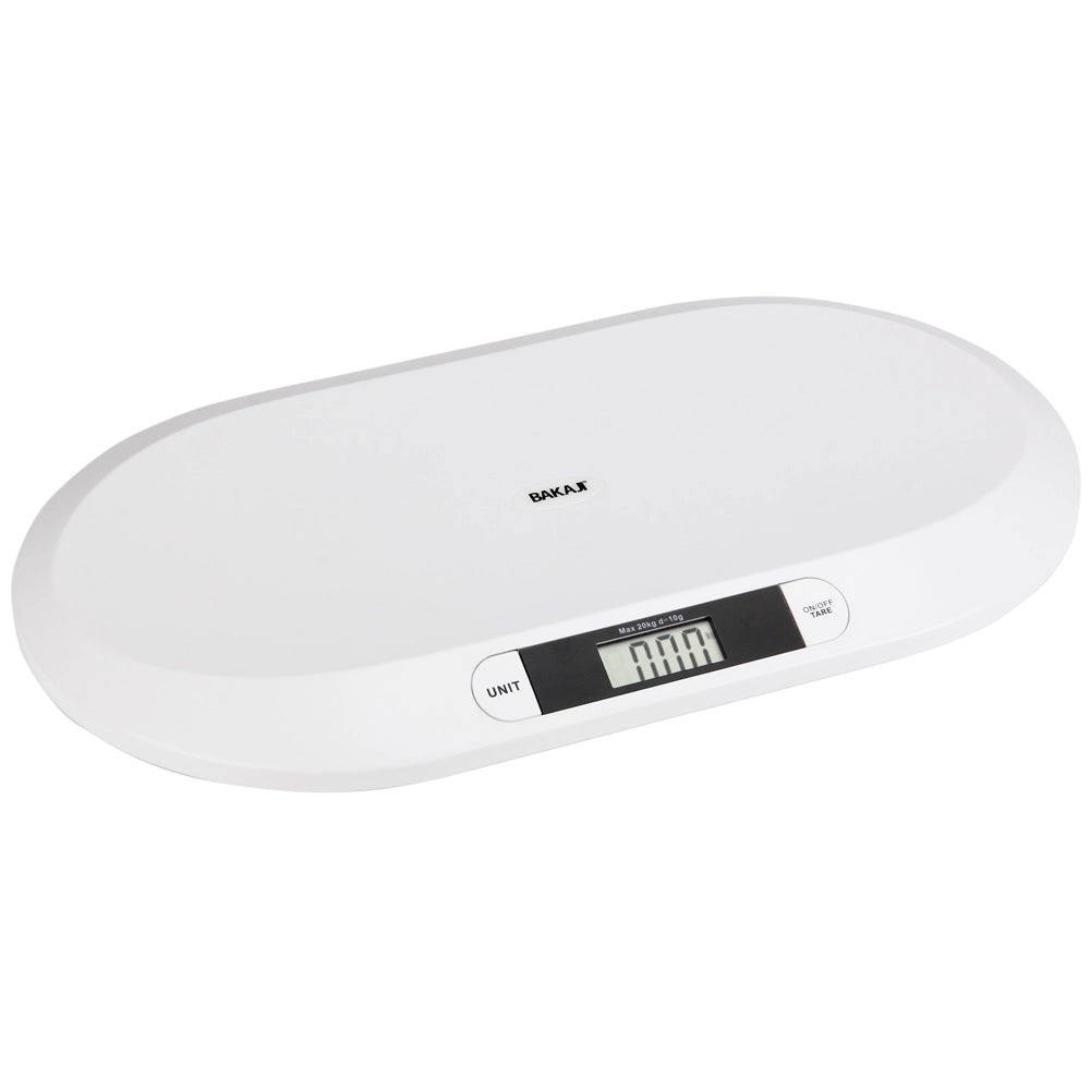 Bilancia Bambini Neonati Digitale LCD Peso max 20kg Bianco 55x33x4cm