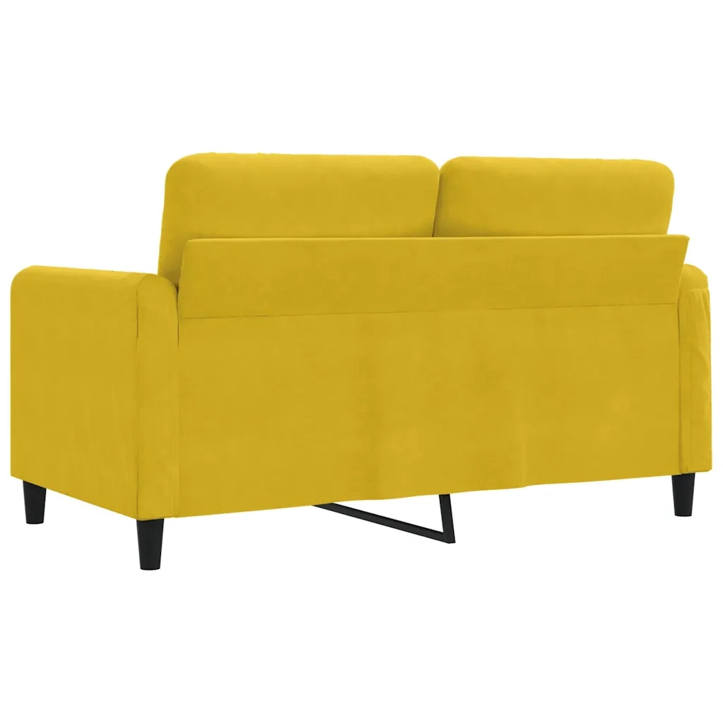 Divano a 2 Posti giallo 120 cm in Velluto 359438