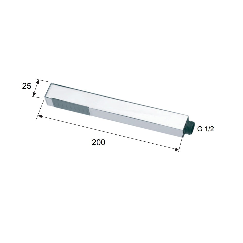 Doccetta minimale quadrata autopulente - serie sq