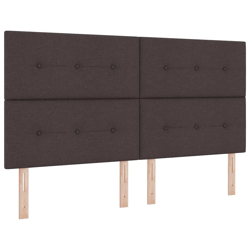 Letto a Sorgente LED Marrone Scuro 180 x 200 cm Tessuto 3343521