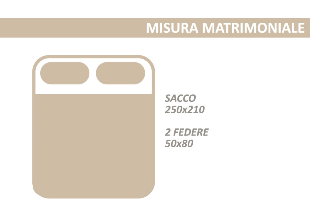 Copripiumino Sacco Piumone 100% Cotone Made In Italy Disegno Drops - Matrimoniale - Grigio