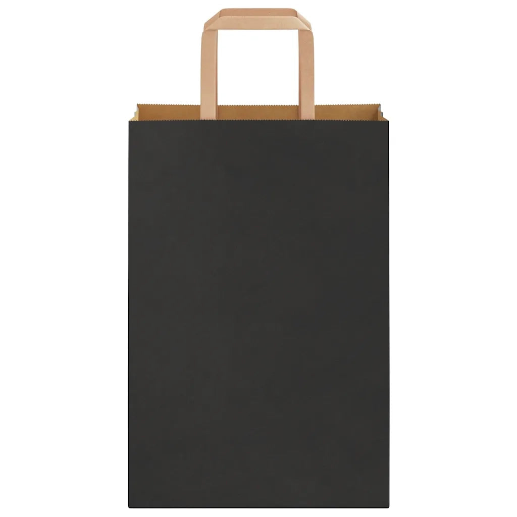 Sacchetti di Carta 250 pz con Manici Neri 21x11x31 cm