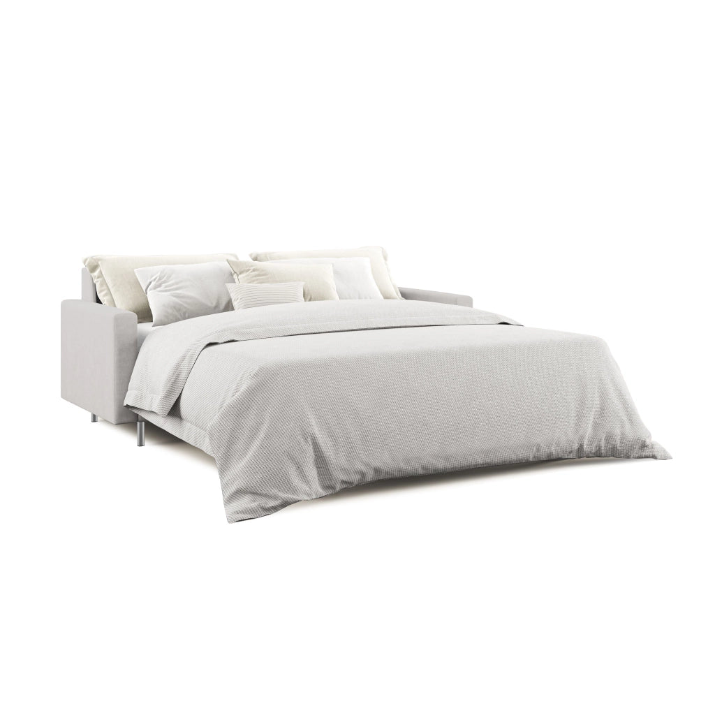 Megan Divano letto matrimoniale in microfibra smacchiabile T11 208 cm (mat. 160x197) grigio chiaro