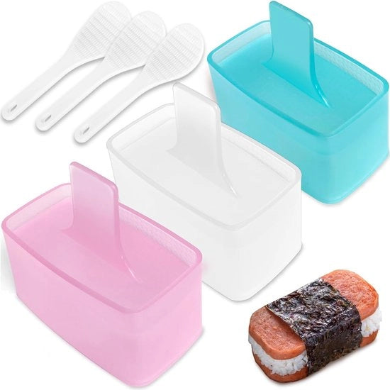Set di 3 - Set di forme di sushi - Forma di riso e macchina per fare riso - Adatto per DIY e bento per bambini