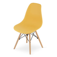 Sedia Valora OSAKA Senape Gambe naturali x4