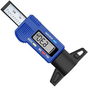 Misuratore di profilo delle gomme per motocicletta con display LCD da 0 a 254 mm, doseeratore di schiuma blu.