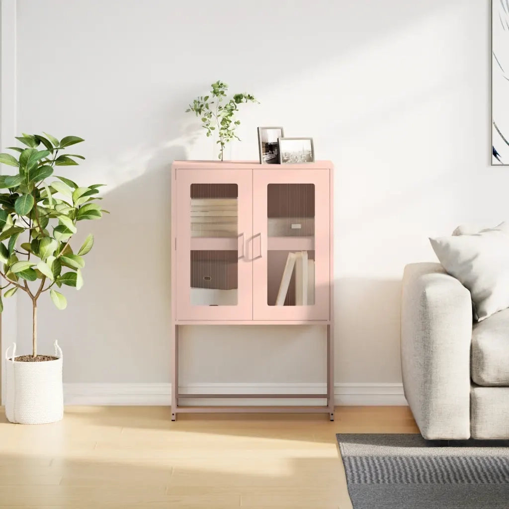 Credenza Rosa 68x39x107 cm in Acciaio 853375