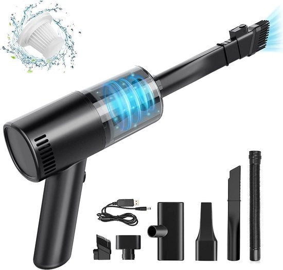 Aspiratore a batteria 9000 Pa USB ricaricabile - portatile leggero - aspiratore mini 4000 mAh - aspiratore auto - aspiratore per casa - cucina - pelo di animale