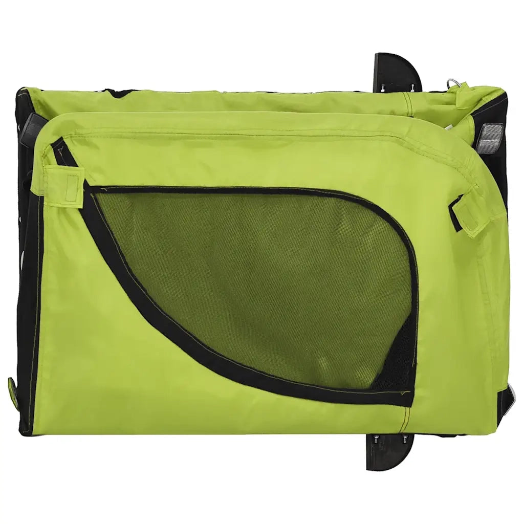 Rimorchio da Bici per Animali Verde e Nero Oxford e Ferro CFW3239221