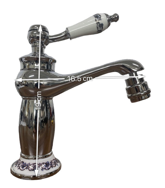 Rubinetto miscelatore per bidet bagno vintage con dettagli in ceramica