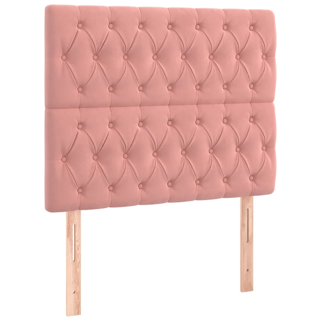 Testiera-Testata-Testiera Decorativa Rosa 90x7x118/128 cm Velluto