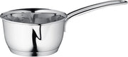 Piatto da latte da 10 cm - 250 ml - Acciaio inossidabile - Con beccuccio e scala di misura - Adatto per induzione - Tutti i fornelli