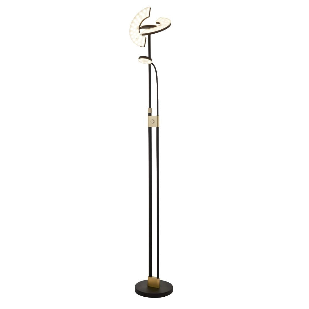Lampada da terra Gio - Metallo ottone satinato e nero