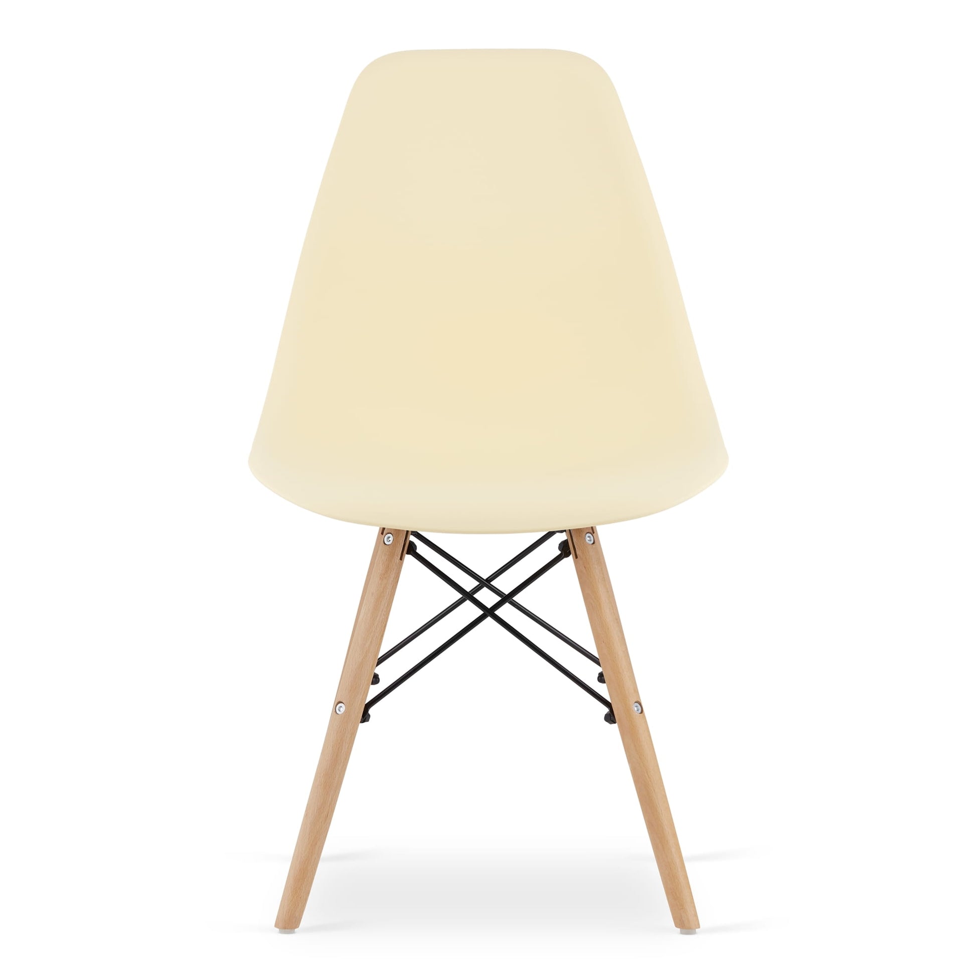 Sedia Valora OSAKA color crema con gambe naturali per soggiorno x4