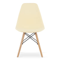 Sedia Valora OSAKA color crema con gambe naturali per soggiorno x4