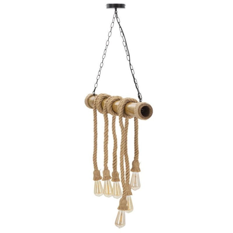 Lampadelle Ario Bamboo/rope cm 80x15x120