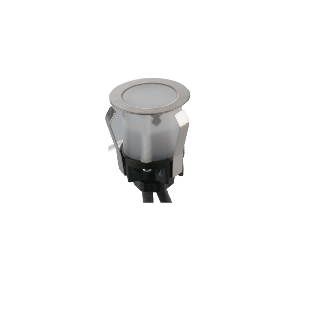 KIT 6 SEGNAPASSI A INCASSO CALPESTABILI LED RIDER ACCIAIO DC12V NIKEL 0,6W 360LM 4000K IP67 3X3,7C