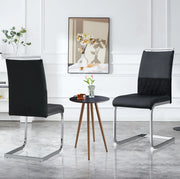 Sedia moderna ergonomica con schienale imbottito; seduta 42 x 45 cm; metallo; nera