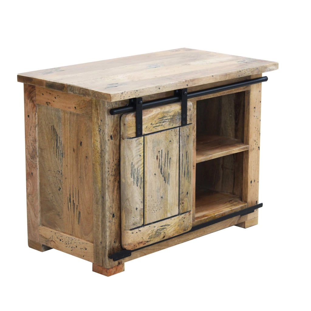 Porta tv per soggiorno Industrial in Legno cm 80x45x60 - RICK