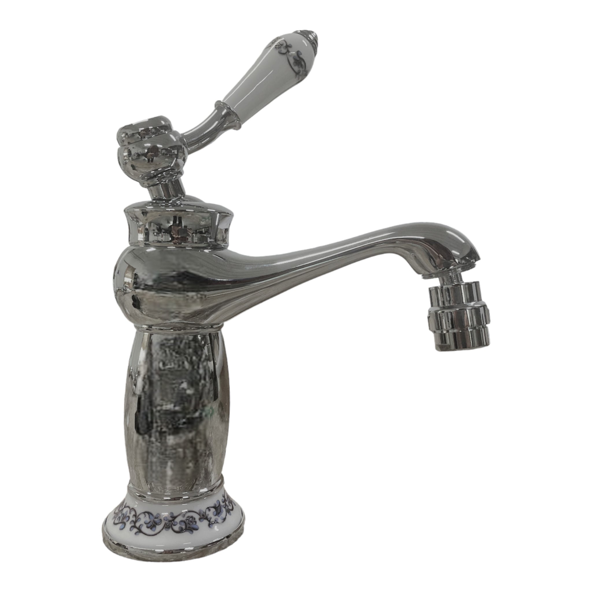 Rubinetto miscelatore per bidet bagno vintage con dettagli in ceramica
