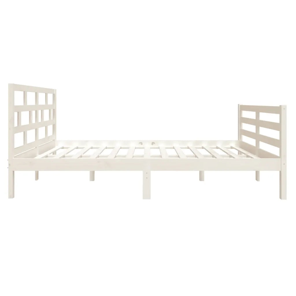 Giroletto-Struttura Letto Bianco 120x190 cm Small Double in Legno Massello 161803