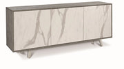 Mobile Madia 3 ante con apertura a spinta H74 L177 P41 struttura color Cemento frontali color Marmo 7073k Sarmog