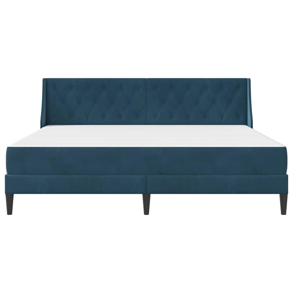 Struttura letto con materasso Blu 200 x 200 cm Velluto 3414824