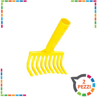 Rastrelli in plastica 9 denti 2 pezzi raccolta olive nocciole foglie manina