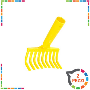 Rastrelli in plastica 9 denti 2 pezzi raccolta olive nocciole foglie manina