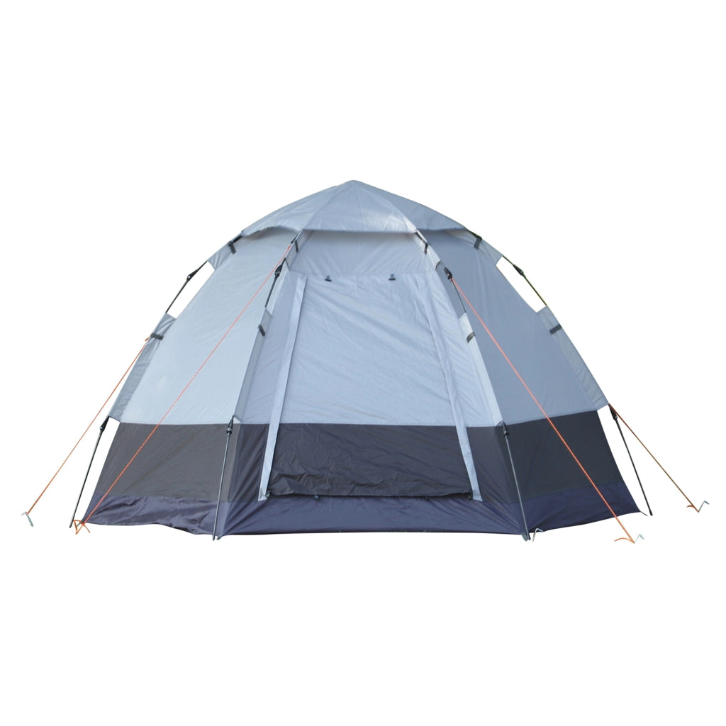 Tenda da Campeggio-Tenda per Escursionismo 2 Posti con Apertura Automatica e Accessori Inclusi,Tessuto Oxford e Fibra di vetro,Grigia e Nera