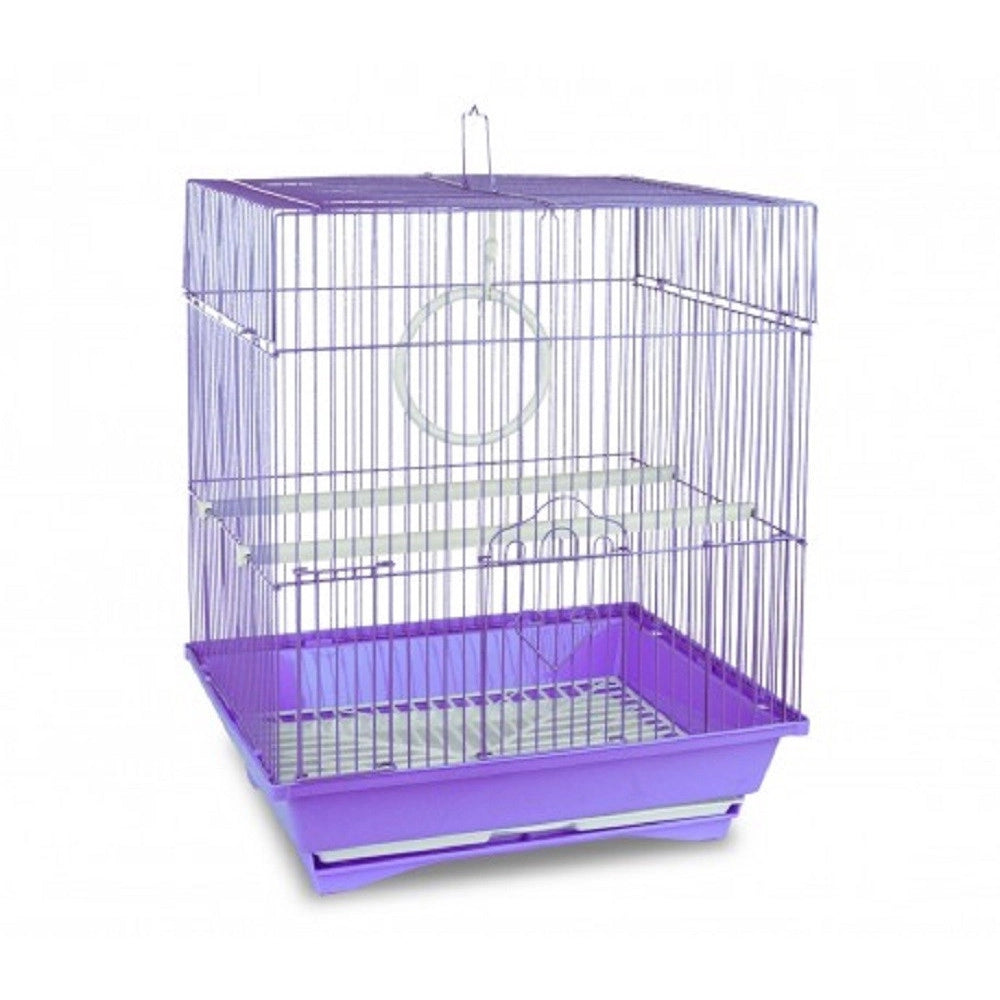 Trade Shop - Gabbia Uccelli Di Piccole Dimensioni Kandy 49,5 X 34 X 27,5 Cm Due Mangiatoie -
