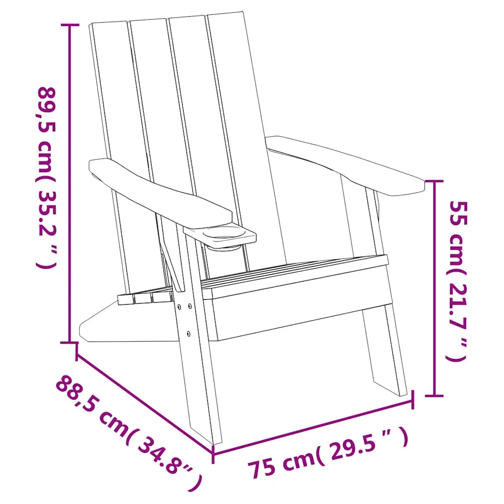 Sedia da Giardino | Sedie da Esterno Marrone Chiaro 75x88,5x89,5 cm Polipropilene