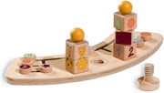 Tavolo di attività e set di colori in legno FSC certificato per sedie a dondolo Alpha Plus e Beta Plus - Giocattolo elettronico giraffe bianco - Giocattolo educativo