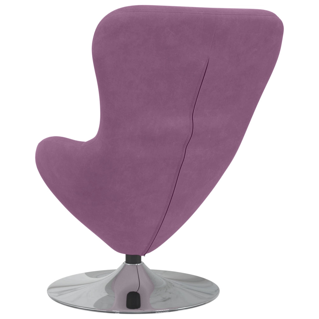 Poltrona Uovo in Velluto Viola