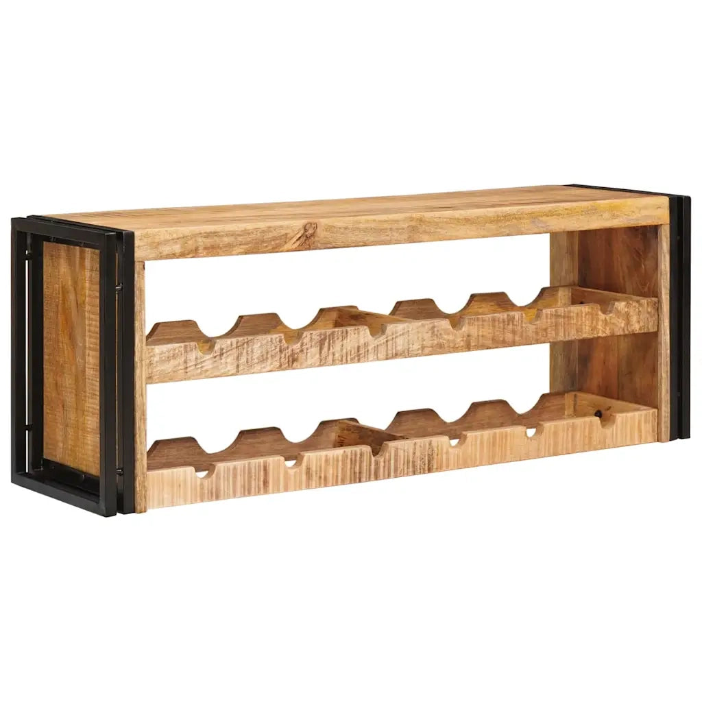 Portabottiglie 100 x 45 x 33 cm Legno di Mango Grezzo Massiccio