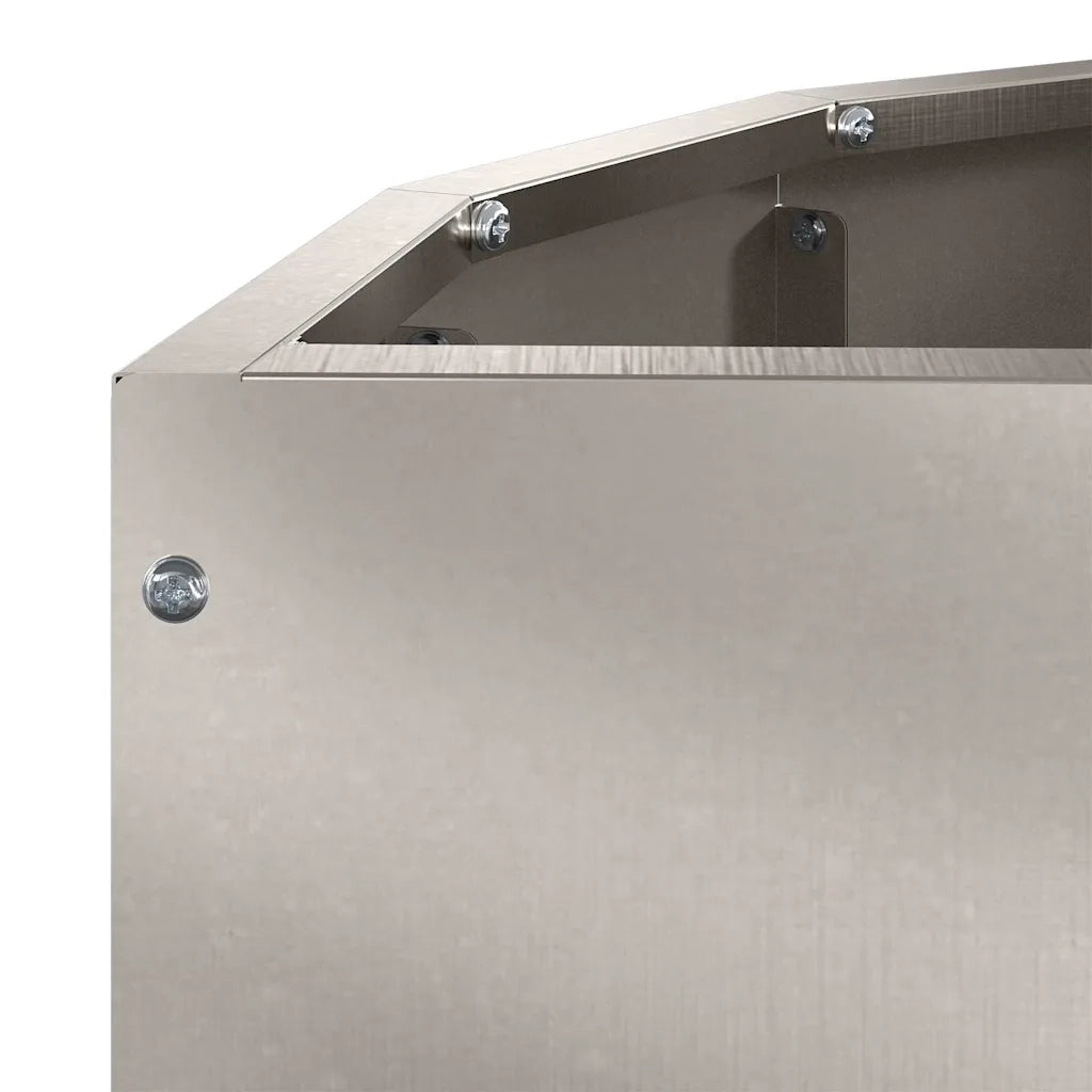 Fioriera-Vaso-Contenitore per Piante Argento 60 x 30 x 50 cm Acciaio inossidabile