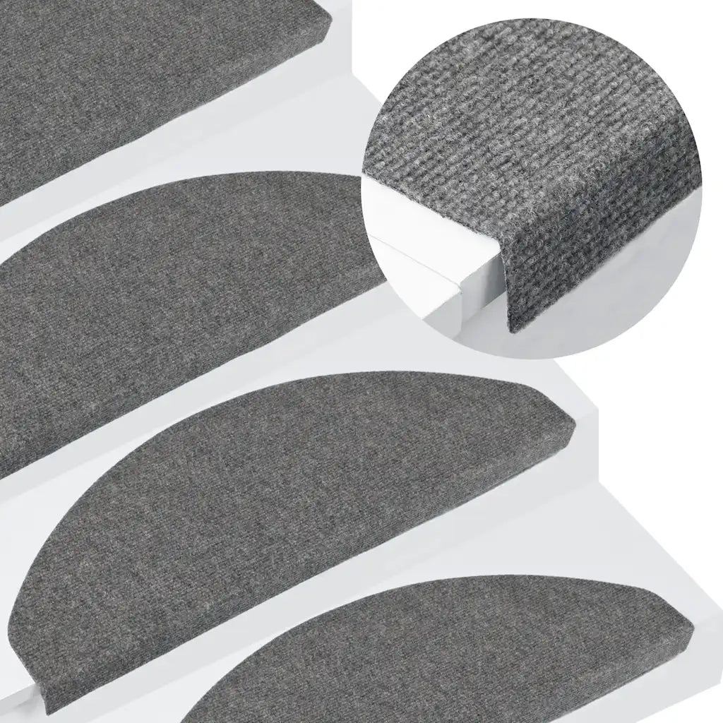 Tappetini Autoadesivi per Scale 30 pz Grigi 65x22,5x3,5 cm