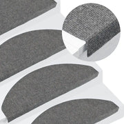 Tappetini Autoadesivi per Scale 30 pz Grigi 65x22,5x3,5 cm