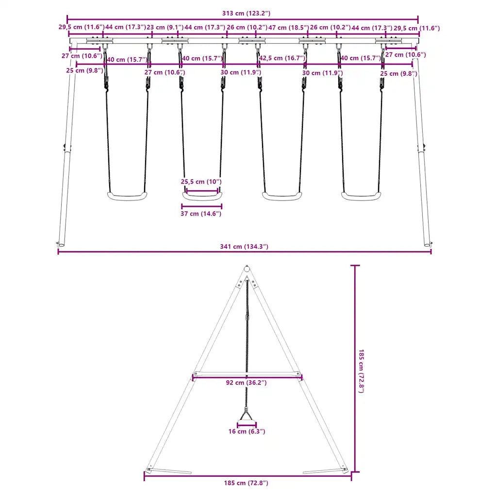 Set Altalene da Esterno 4 pz CFW1751195