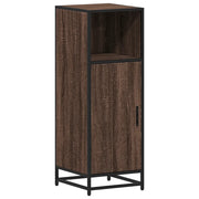 Armadietto Bagno | Armadio da bagno Rovere Marrone 35x37,5x100cm Legno Multistrato