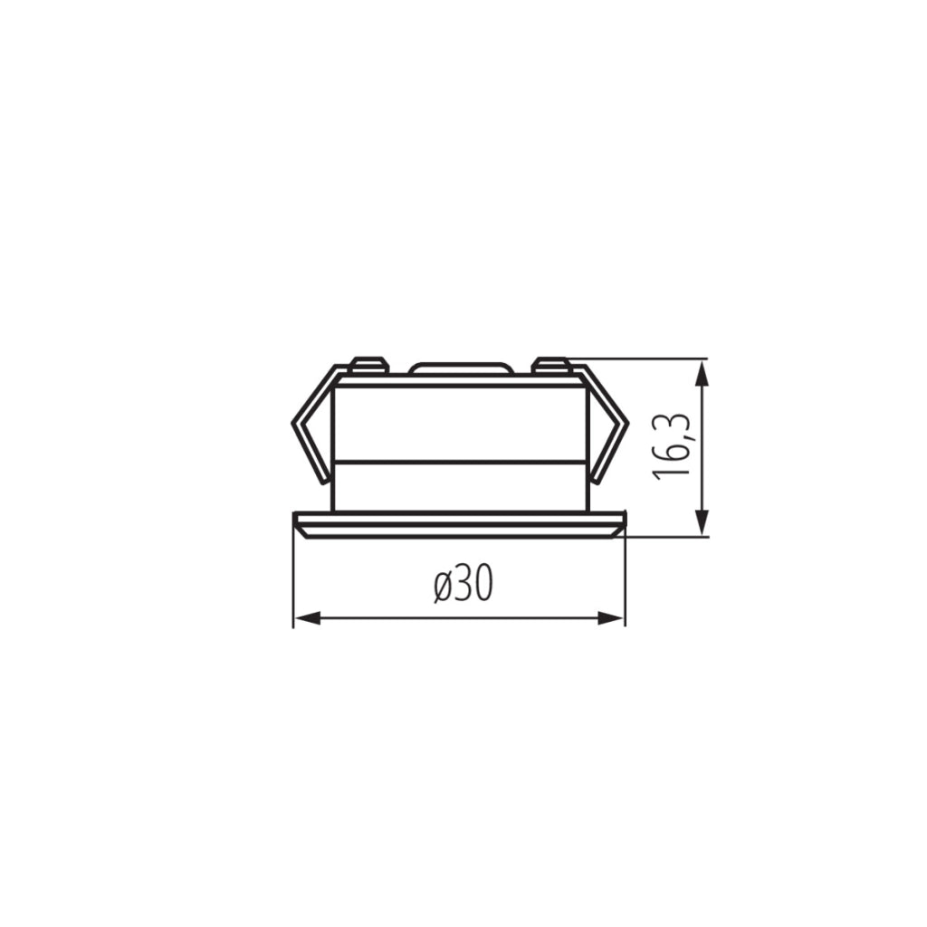 Faretto incasso tondo LED 1W 3000K IP65 argento Kanlux