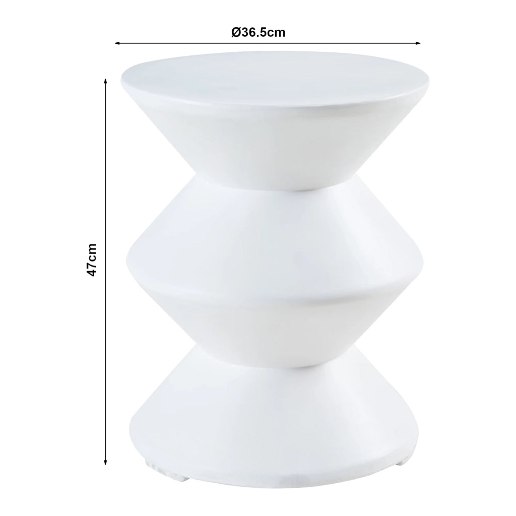 Tavolino laterale 47 x 37 cm bianco 03_0010919