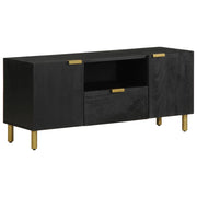 Mobile porta TV con pratico contenitore 105 x 33 x 46 cm stile industriale legno ingegnerizzato nero 02_0057717