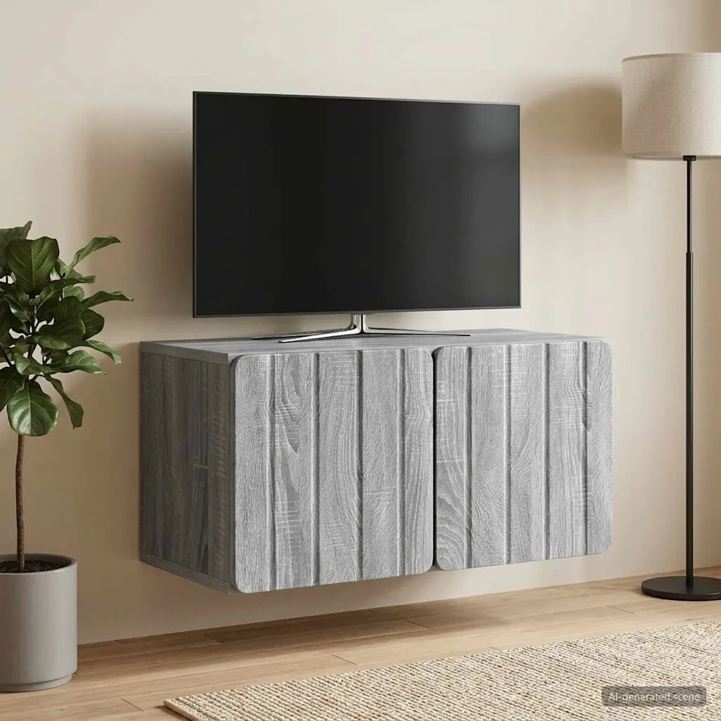 Mobile Porta TV da Muro 59,5 x 31 x 30 cm Sonoma grigio 898371