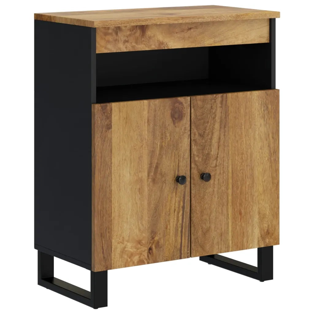 Credenza con 2 Ante 60x33x75 cm in Legno Massello di Mango 352916