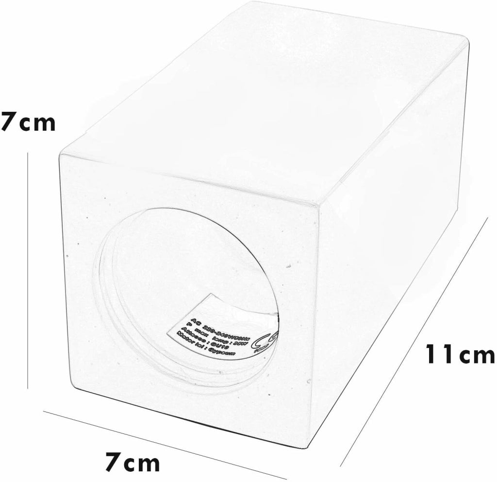 Porta faretto quadrato plafoniera GU10 gesso luce soffitto interni negozio 230V