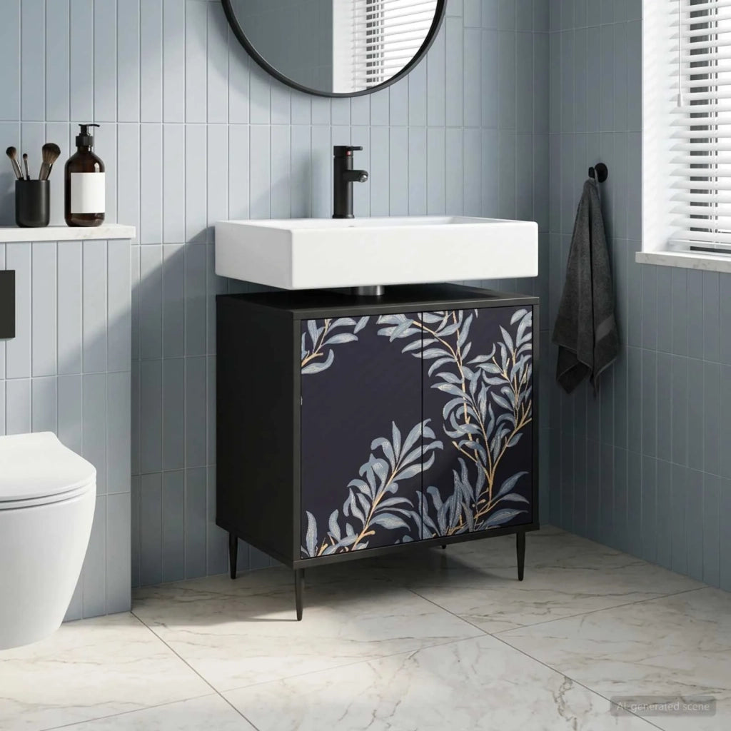 Mobile da Bagno DOKKUM Rovere Nero 60 x 40 x 61 cm 8007417