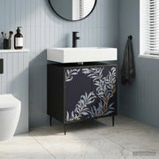 Mobile da Bagno DOKKUM Rovere Nero 60 x 40 x 61 cm 8007417
