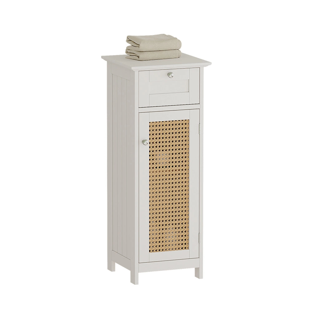 Vicco Mobiletto bagno Bianco 32 x 87 cm con anta e cassetto