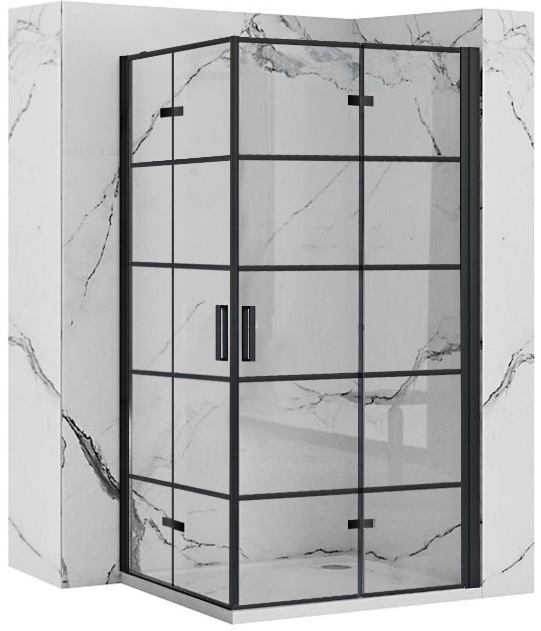 Cabina Doccia Rea Molier Black Double 80x100